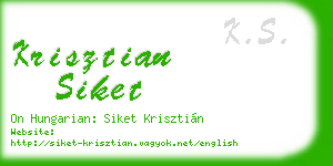 krisztian siket business card